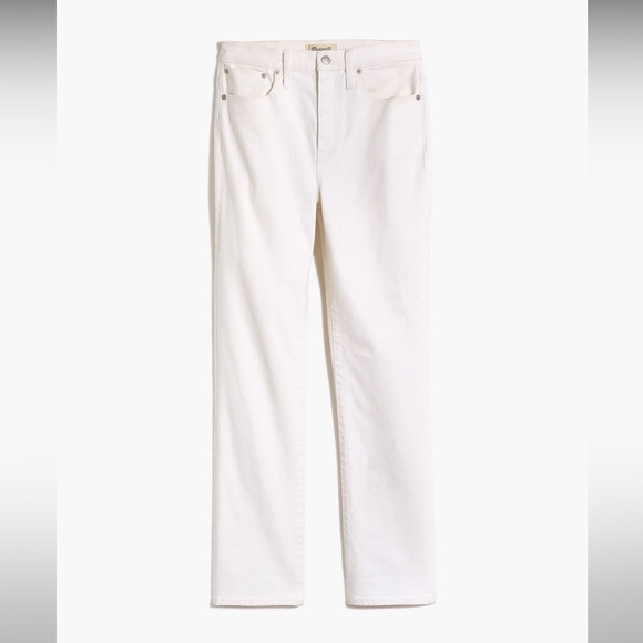 Madewell Tall High-Rise Slim Boyjean in Tile White, Size 29T - Picture 14 of 15